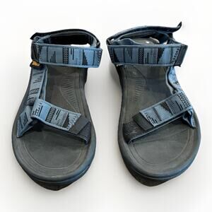 Teva Sandals Boys Strappy Blue Adjustable Strap Sandal Shoes Size 4 1019234